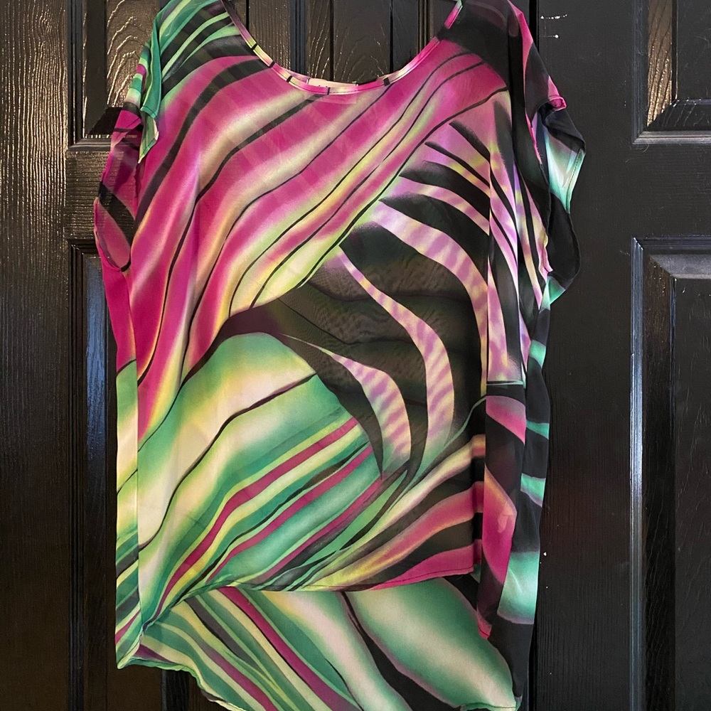 Fab’rik Colorful Tropical Print Blouse